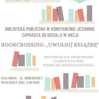 9.05 - Akcja ,,Bookcrossing'' czyli uwolnij książkę. - Filia Grapa