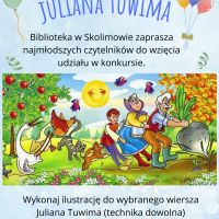 ,,Radosna kraina Juliana Tuwima''- konkurs dla dzieci w filii w Skolimowie 27.12.2023 r.- 05.01.2024 r.