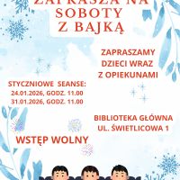 Seans filmowy dla dzieci z cyklu ,,Spotkanie z bajką'' w Bibliotece Głównej