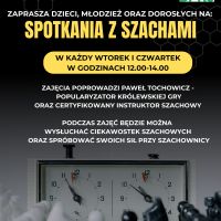Spotkania z szachami - zajęcia cykliczne w filii w Skolimowie 02, 07, 09, 14, 16, 21, 23, 28, 30 lipca
