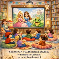 Seans filmowy dla dzieci z cyklu ,,Spotkanie z bajką'' w Bibliotece Głównej