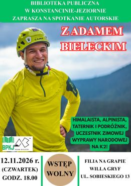 Spotkanie autorskie z Adamem Bieleckim