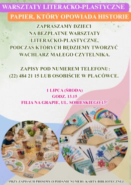 Warsztaty literacko-plastyczne „Papier, który opowiada historie”
