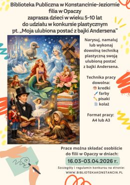 Konkurs plastyczny ,,Moja ulubiona postać z bajki Andersena''