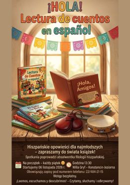 ¡HOLA! Lectura de cuentos en español en la biblioteca- wyjątkowe spotkania dla dzieci z książeczkami w języku hiszpańskim