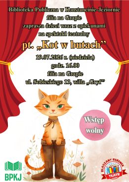 ,,Kot w butach'' - spektakl teatralny dla dzieci