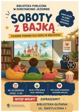 Seans filmowy dla dzieci z cyklu ,,Spotkanie z bajką'' w Bibliotece Głównej